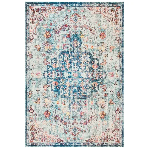 Tapete James de Ornamento Disperso en Azul