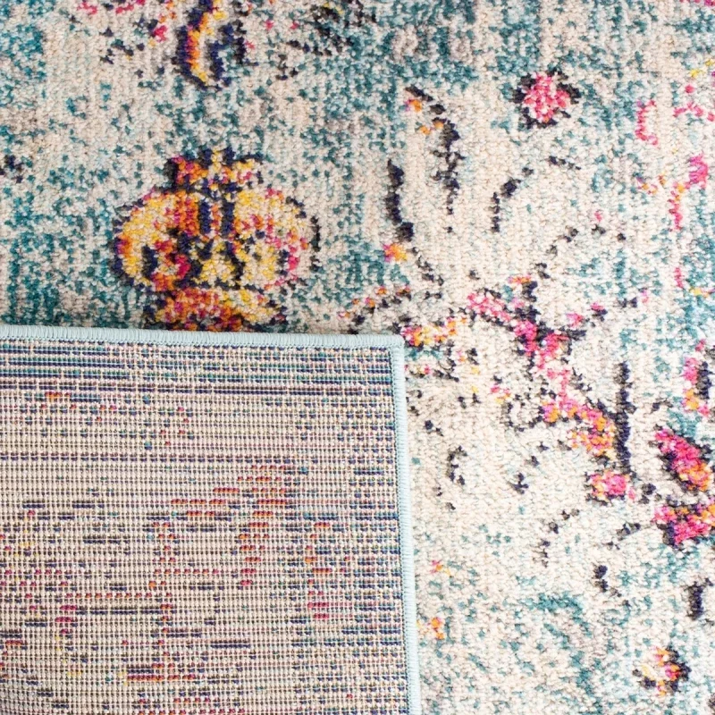 Tapete James de Ornamento Disperso en Azul