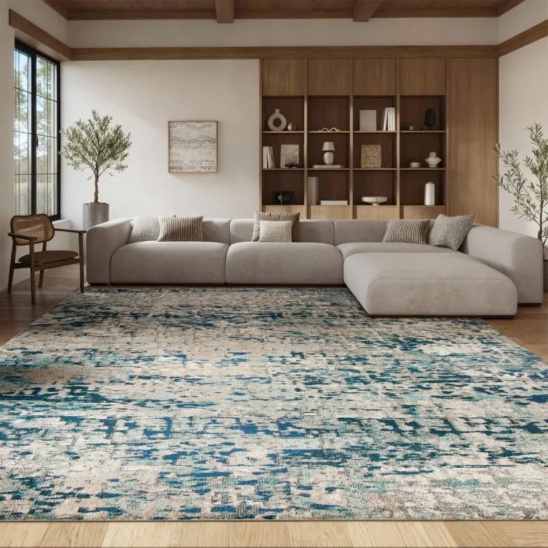 Tapete James de Textura Moteada en Gris con Azul