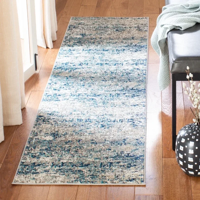 Tapete James de Textura Moteada en Gris con Azul