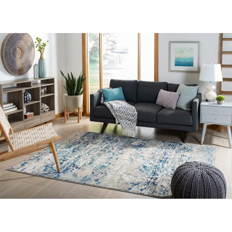 Tapete James de Textura Moteada en Gris con Azul