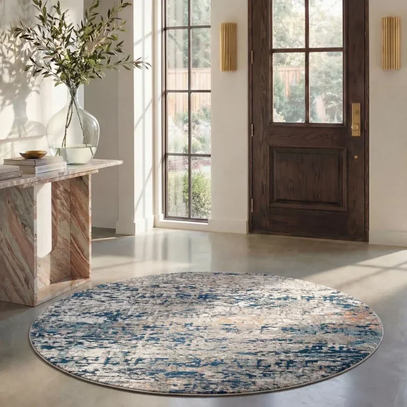 Tapete James de Textura Moteada en Gris con Azul