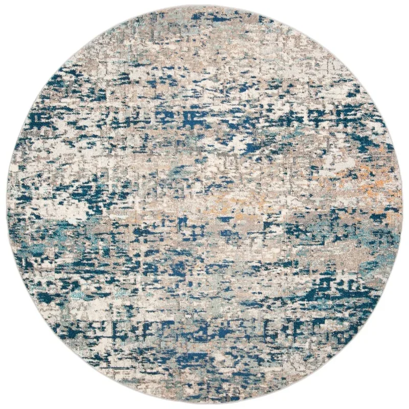 Tapete James de Textura Moteada en Gris con Azul