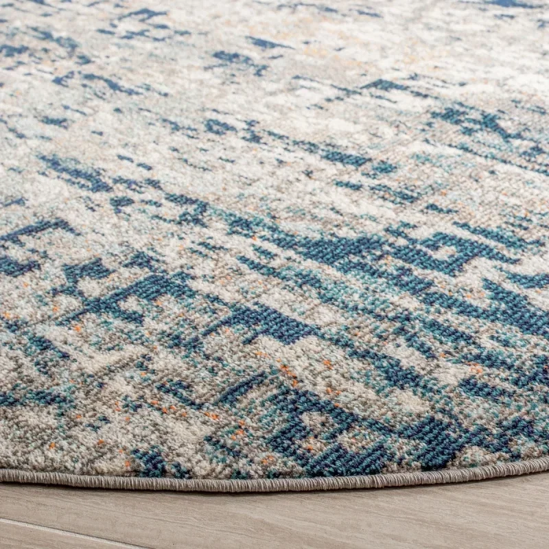 Tapete James de Textura Moteada en Gris con Azul