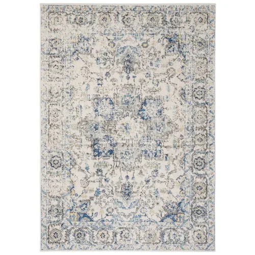 Tapete James Floral en Gris con Marfil