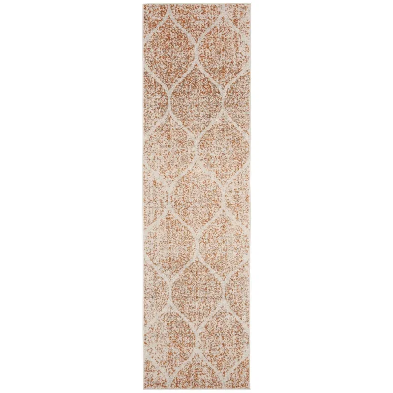 Tapete James Floral en Marfil con Naranja