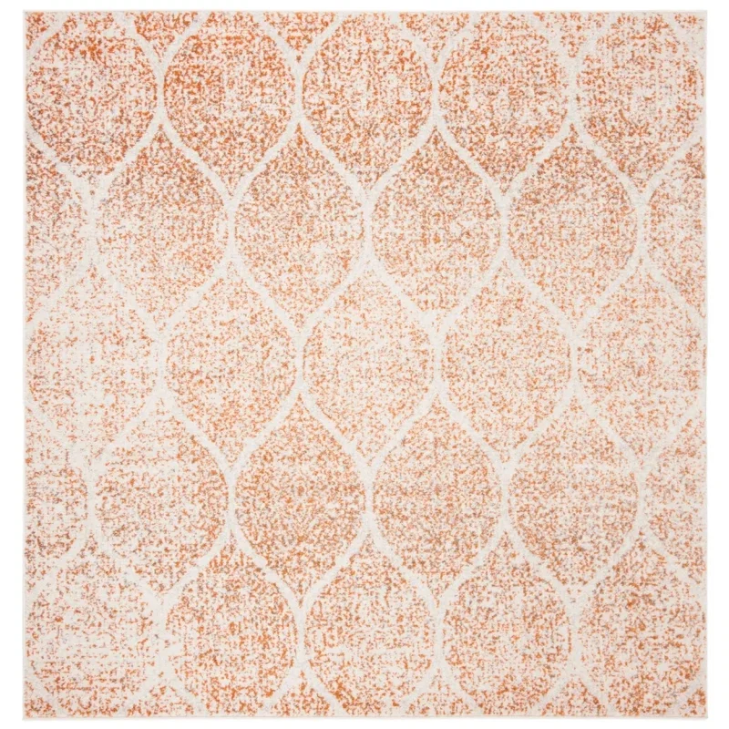 Tapete James Floral en Marfil con Naranja