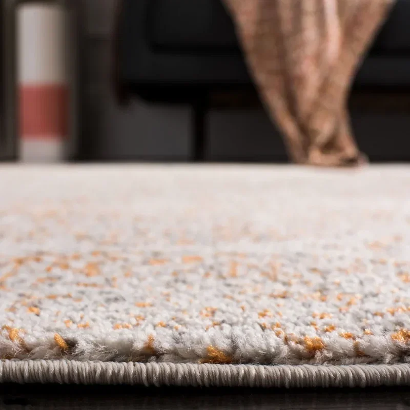 Tapete James Floral en Marfil con Naranja