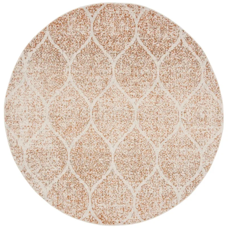 Tapete James Floral en Marfil con Naranja