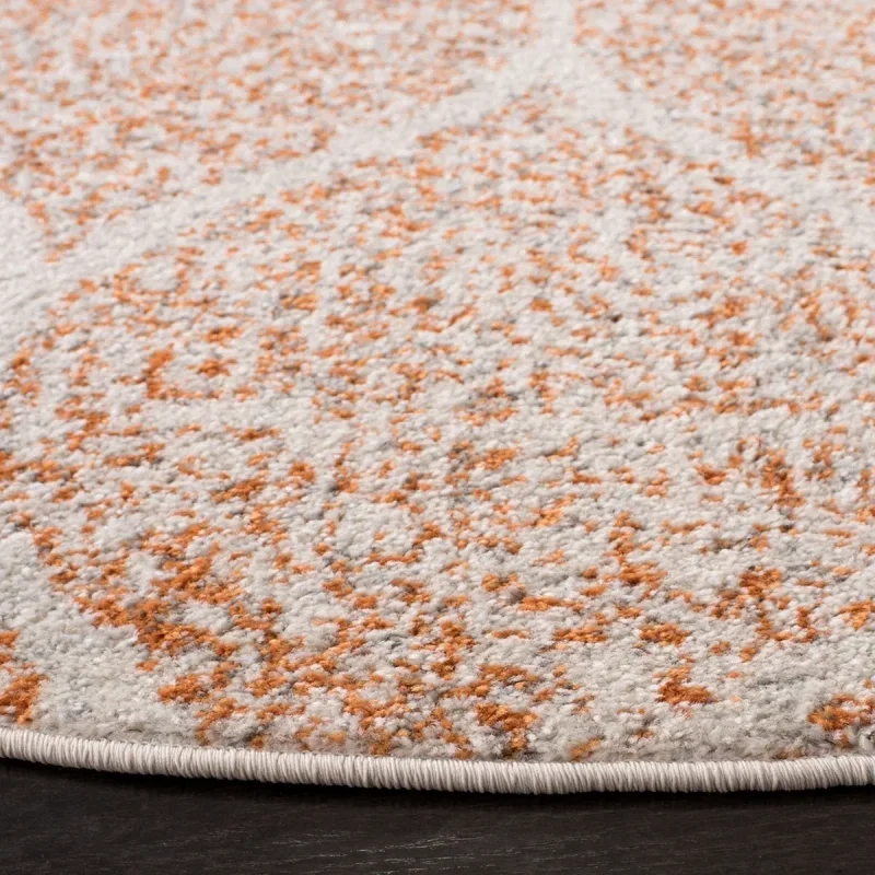 Tapete James Floral en Marfil con Naranja