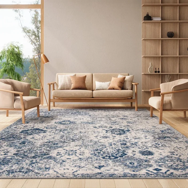 Tapete James Vintage en Blanco con Azul