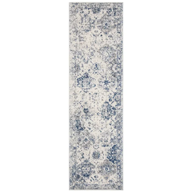 Tapete James Vintage en Blanco con Azul
