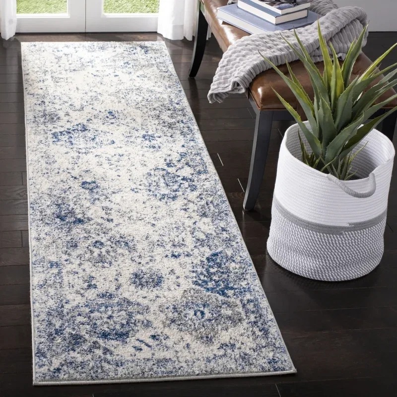 Tapete James Vintage en Blanco con Azul