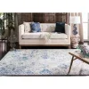 Tapete James Vintage en Blanco con Azul