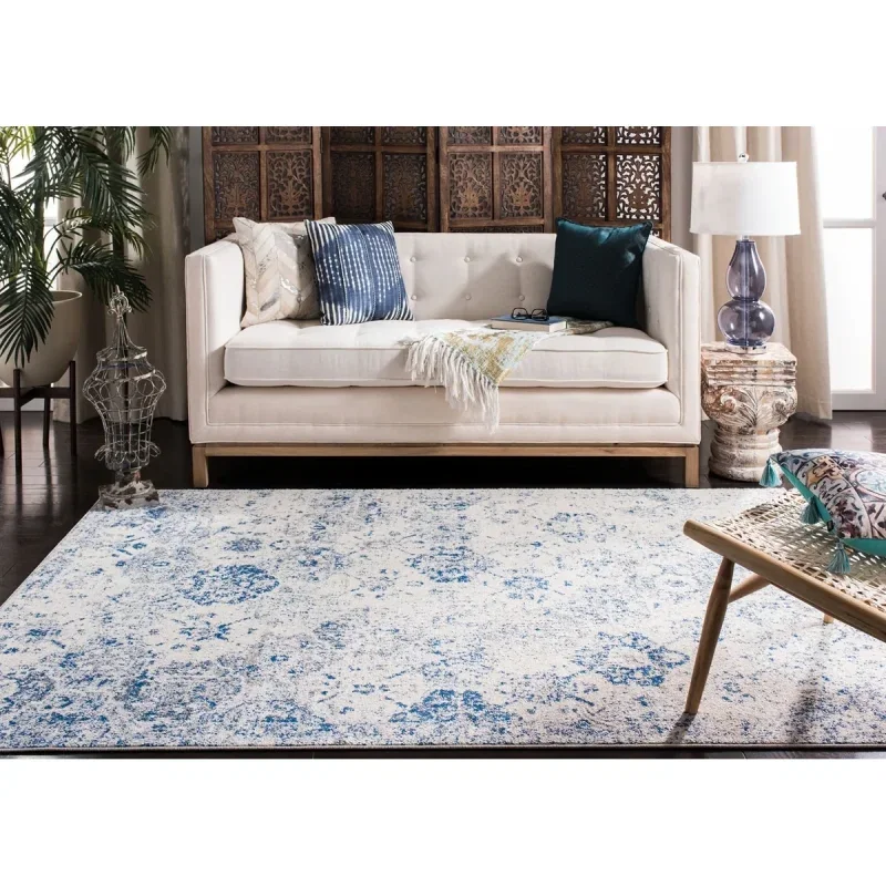 Tapete James Vintage en Blanco con Azul