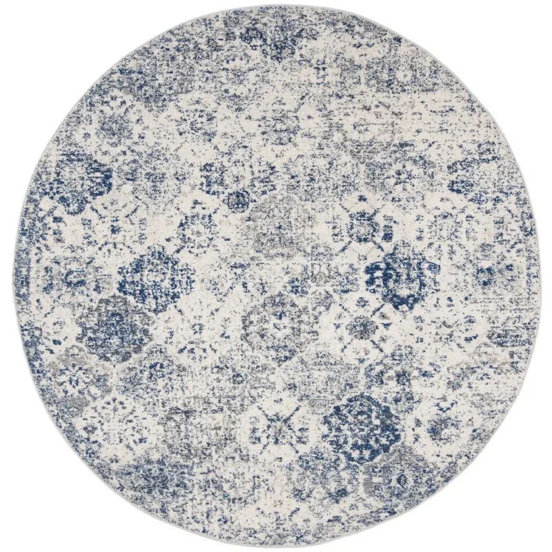 Tapete James Vintage en Blanco con Azul