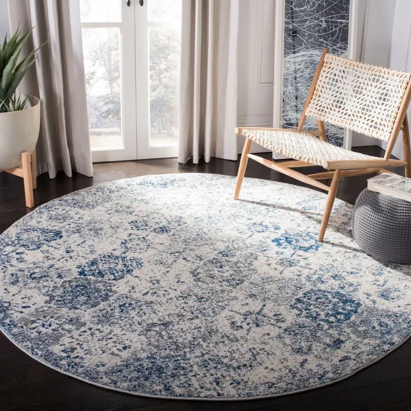 Tapete James Vintage en Blanco con Azul