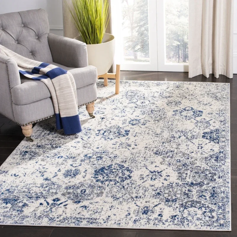 Tapete James Vintage en Blanco con Azul