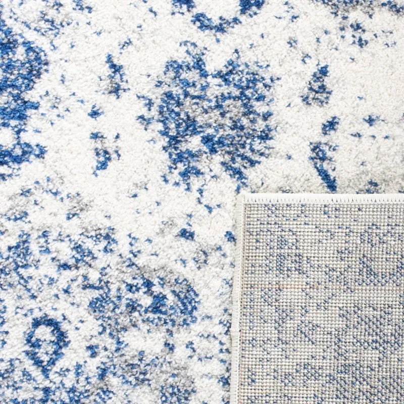 Tapete James Vintage en Blanco con Azul