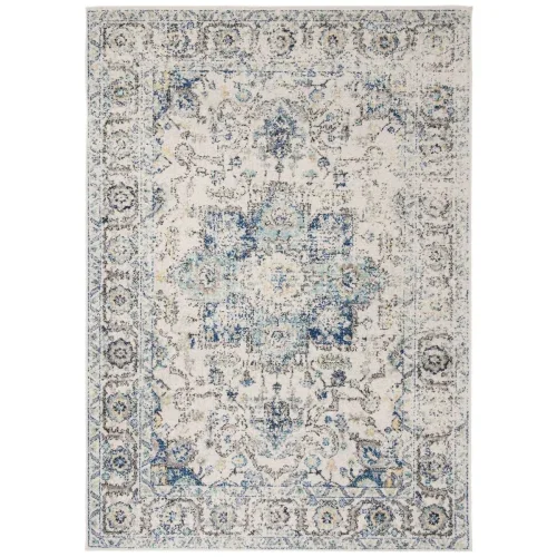 Tapete James Vintage Pátina en Azul con Marfil