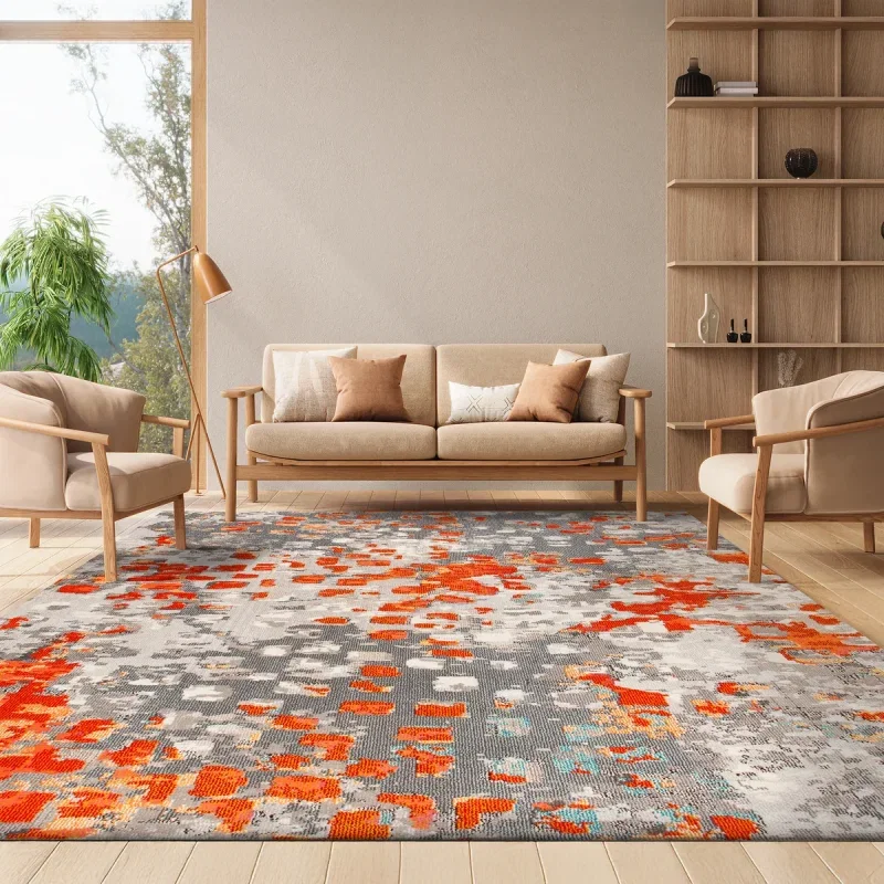Tapete James Vintage Pátina en Gris con Naranja