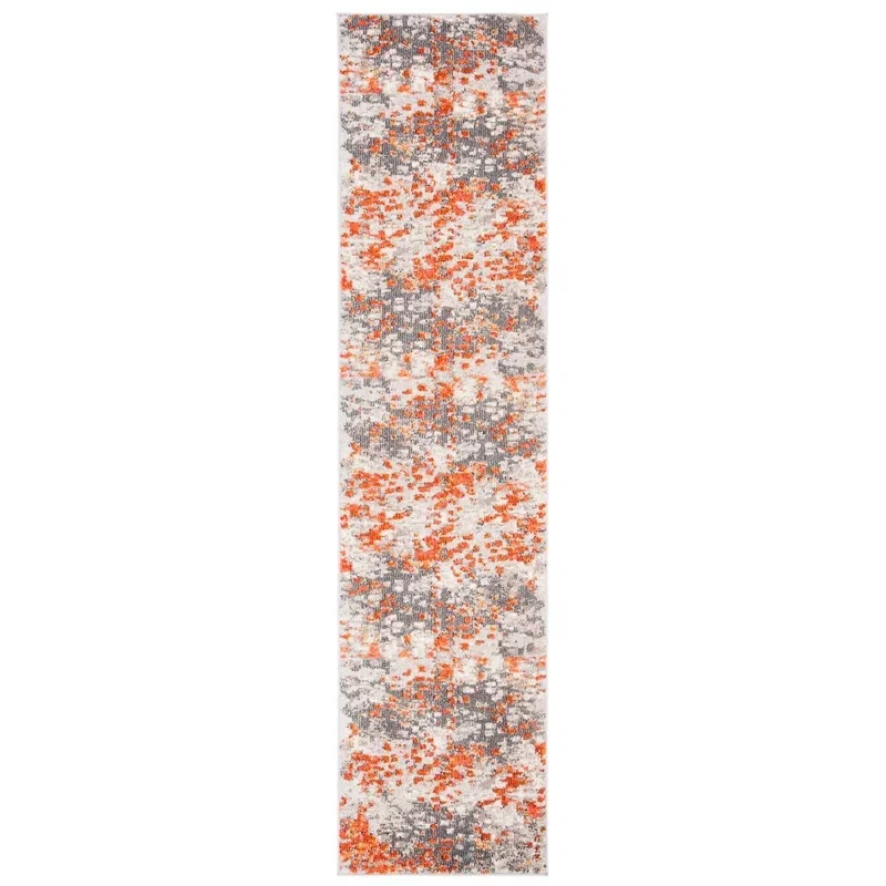 Tapete James Vintage Pátina en Gris con Naranja