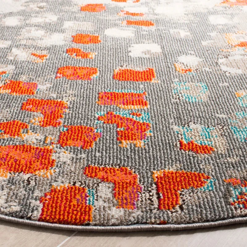 Tapete James Vintage Pátina en Gris con Naranja