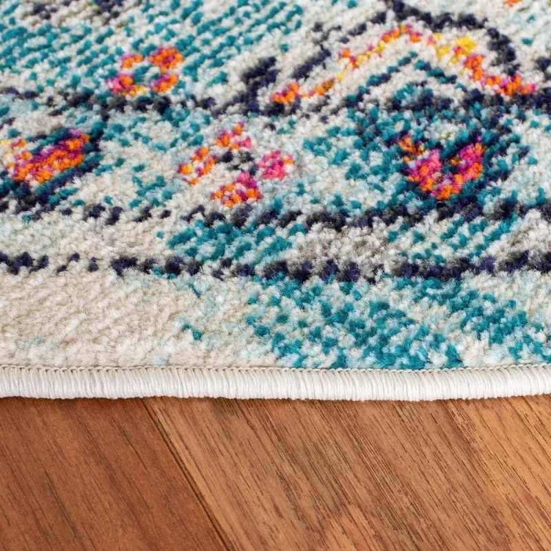 Tapete James Vintage Pátina en Marfil con Azul