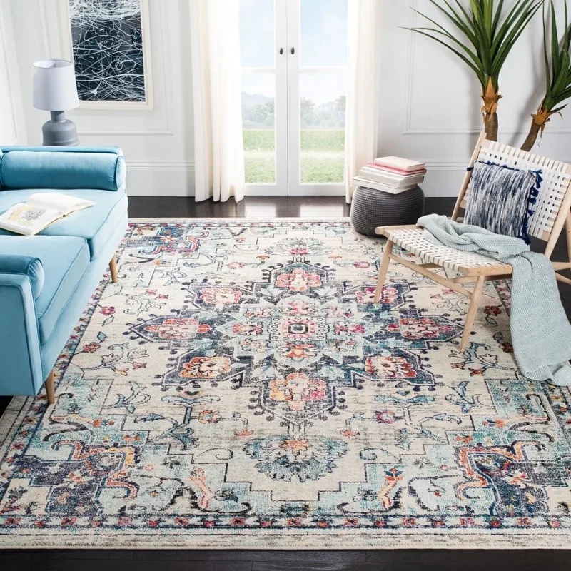 Tapete James Vintage Pátina en Marfil con Azul