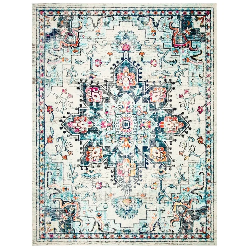 Tapete James Vintage Pátina en Marfil con Azul