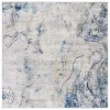 Tapete Jaspis Abstracto en Marfil con Azul, versión cuadrada