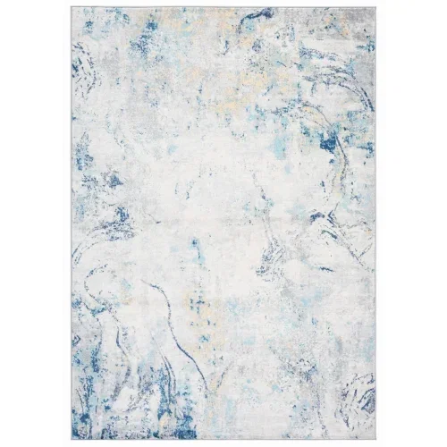 Tapete Jaspis Abstracto en Marfil con Azul