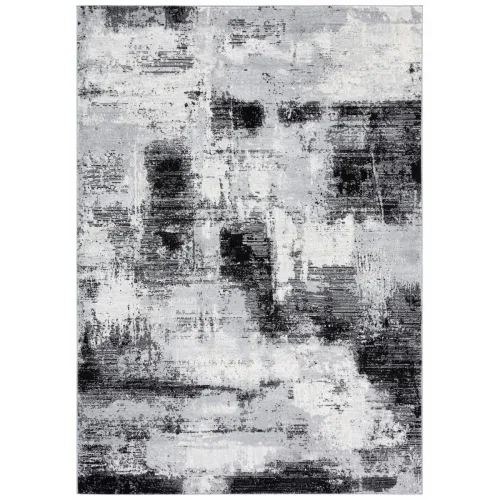 Tapete Jaspis Abstracto en Negro con Marfil