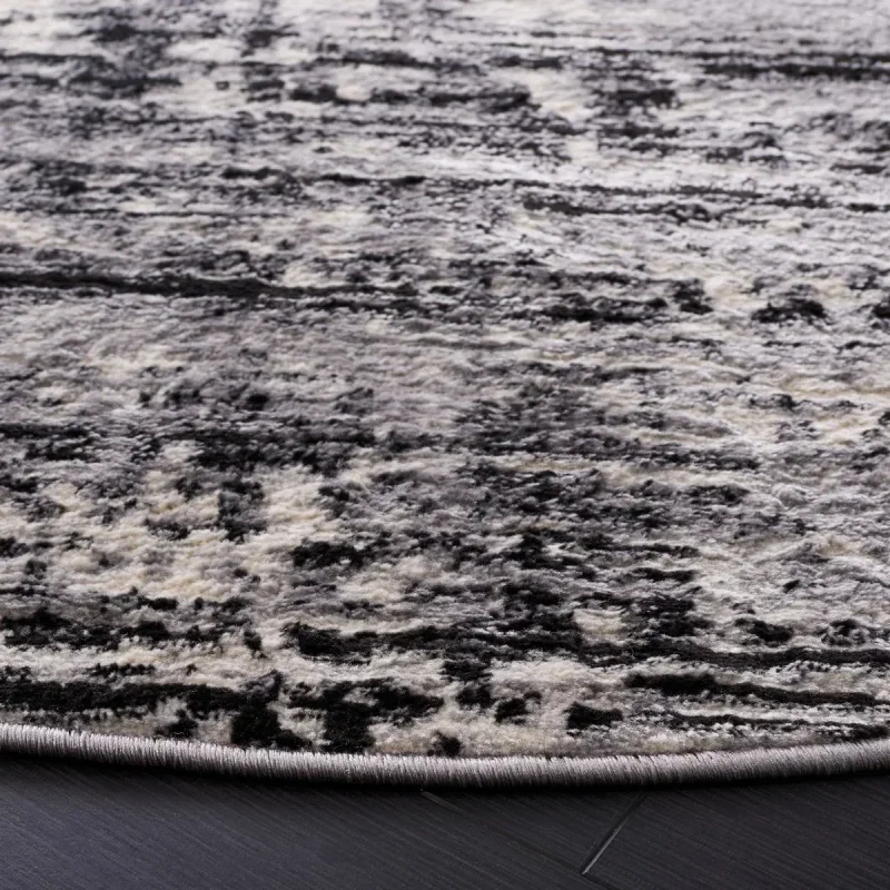 Tapete Jaspis de Brochazos Degradados en Negro con Marfil