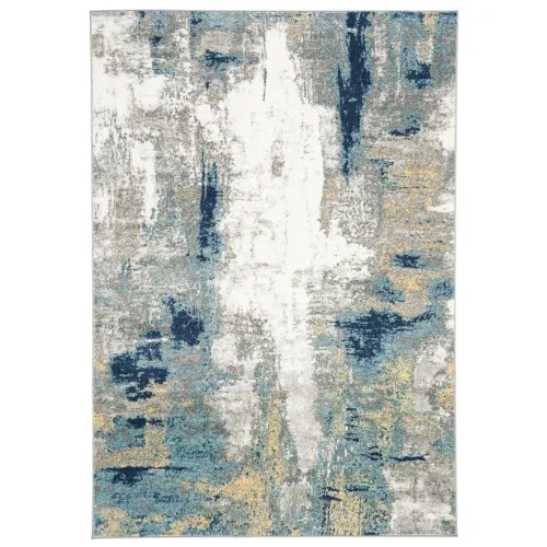Tapete Jaspis de Brochazos Verticales en Gris con Dorado