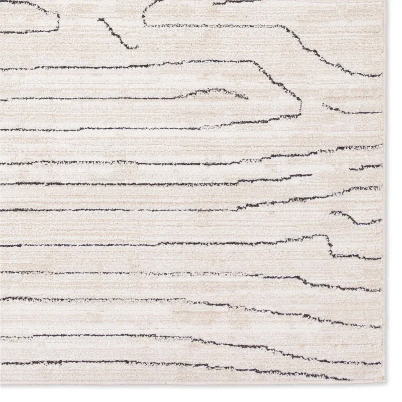 Tapete Java de Laberinto Abstracto en Marfil