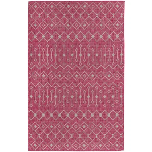 Tapete Marroquí Exterior en Fucsia