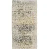 Tapete Memoria de Medallón Central en Marfil con Azul