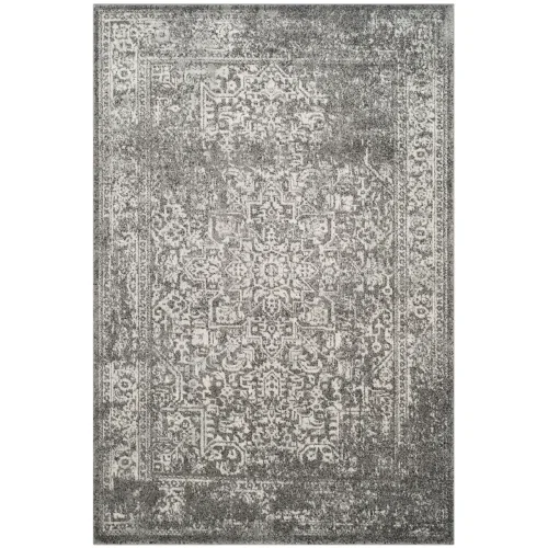 Tapete Memoria de Ornamentos Dispersos en Gris con Marfil