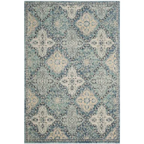 Tapete Memoria Vintage en Azul Claro con Marfil