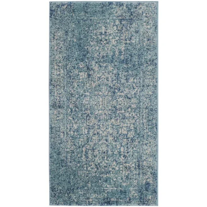 Tapete Memoria Vintage en Azul con Marfil