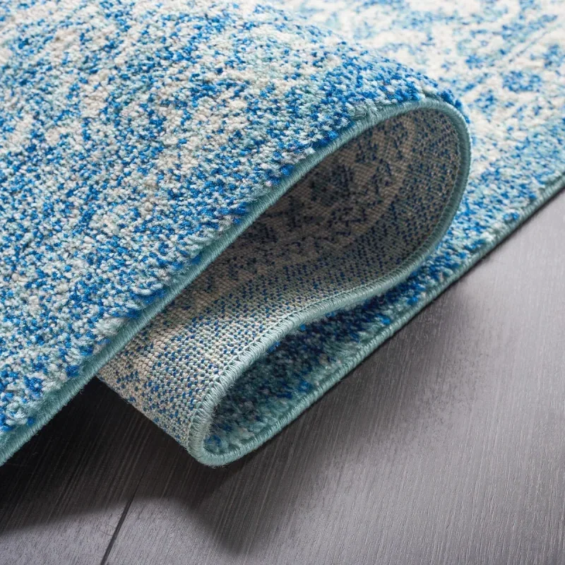 Tapete Memoria Vintage en Azul con Marfil