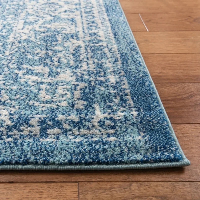 Tapete Memoria Vintage en Azul con Marfil