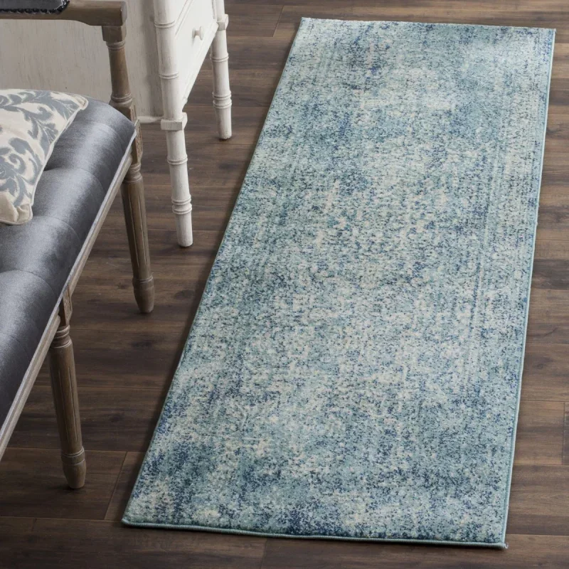 Tapete Memoria Vintage en Azul con Marfil