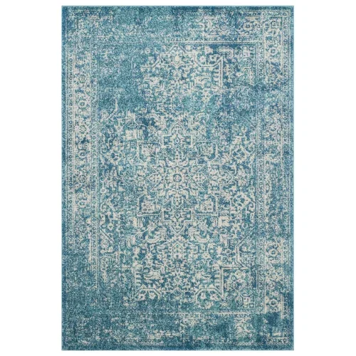 Tapete Memoria Vintage en Azul con Marfil