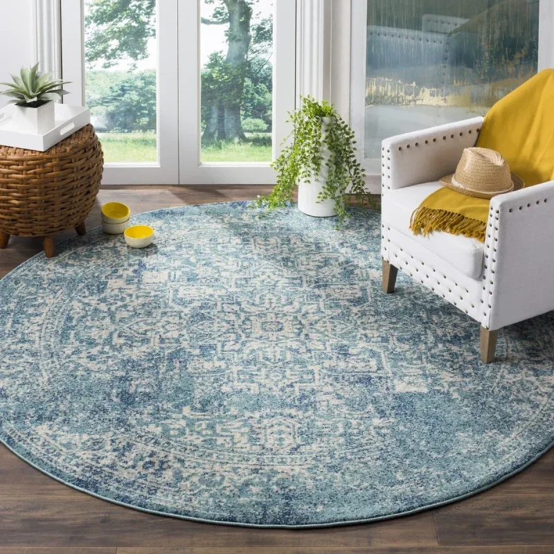 Tapete Memoria Vintage en Azul con Marfil