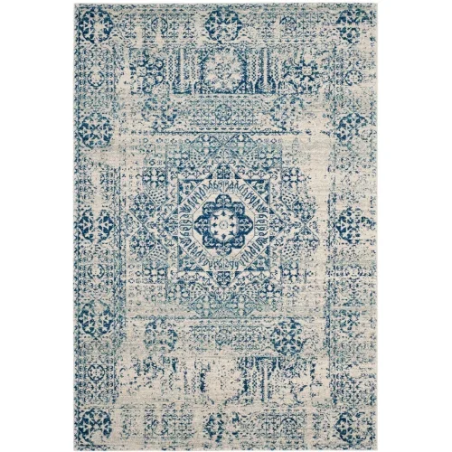 Tapete Memoria Vintage en Marfil con Azul