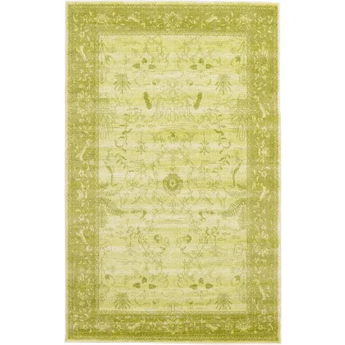Tapete Miramar Floral Persa en Verde Claro