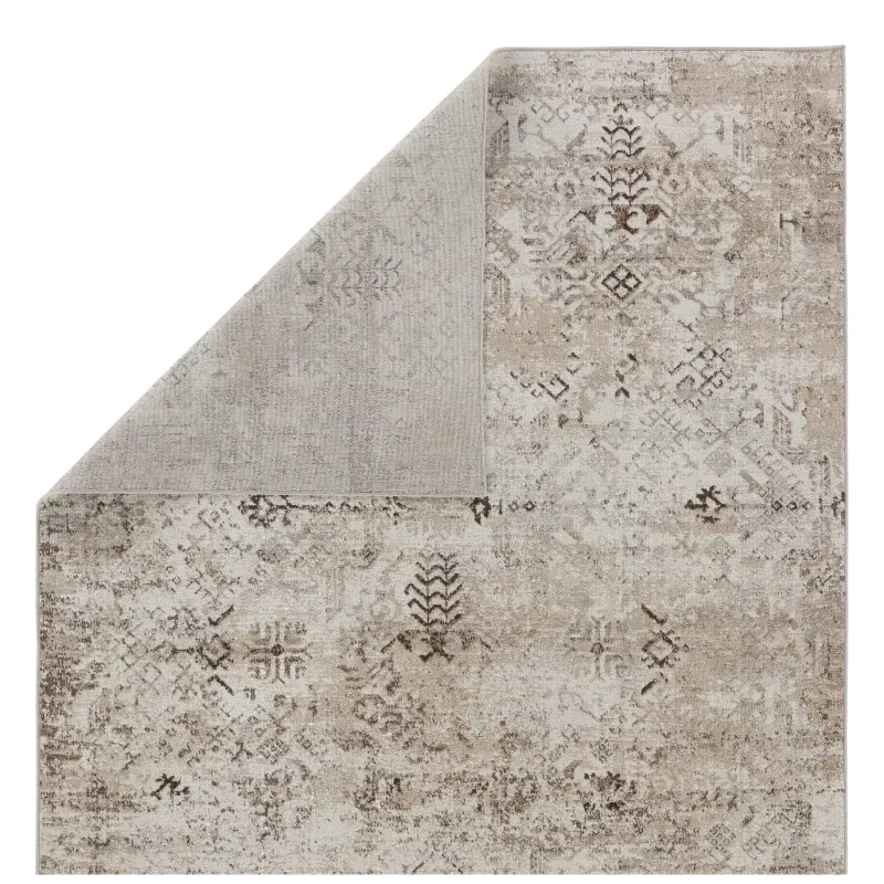 Tapete Nadia Tribal en Beige y Crema