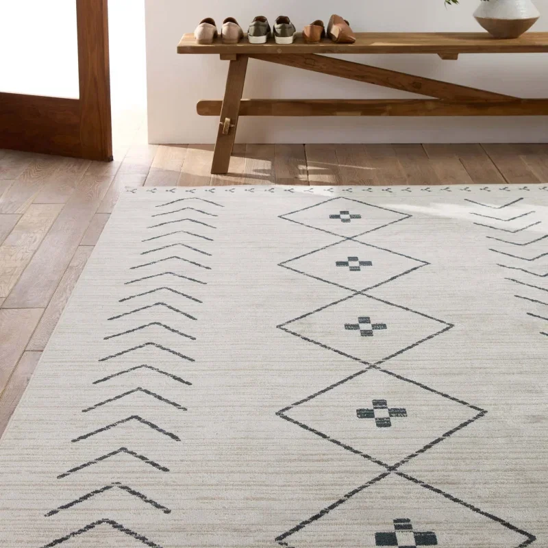 Tapete Nadia Tribal en Marfil